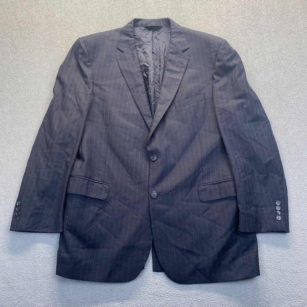 Jos A Bank Signature Collection Men's 100% Wool Blazer, Sz 46L Prince of Wales